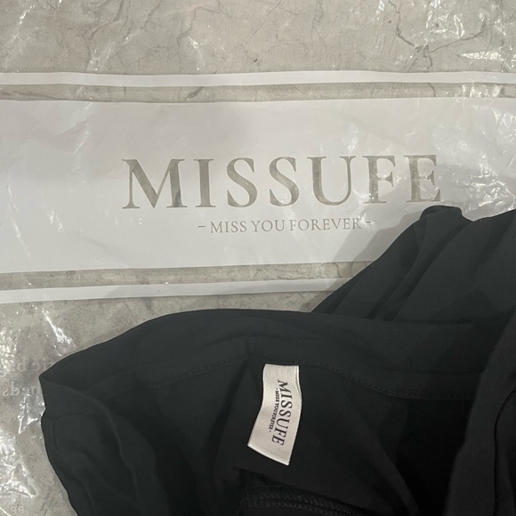 Missufe Short Sleeve Ruched Cotton Sundress Knee Length Bodycon T Shirt Dress - Picture 3 of 4